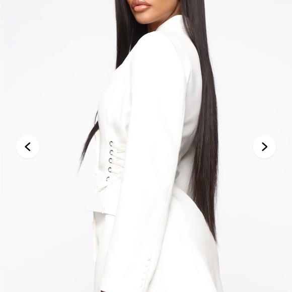 Boardin' Jets Blazer Dress - White a Fashion Nova x Cardi B collab - Picture 4 of 7